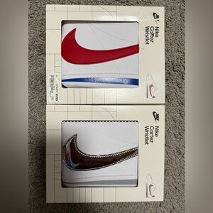 Nike Cortez Wristlet Duo with Red and Silver Accents